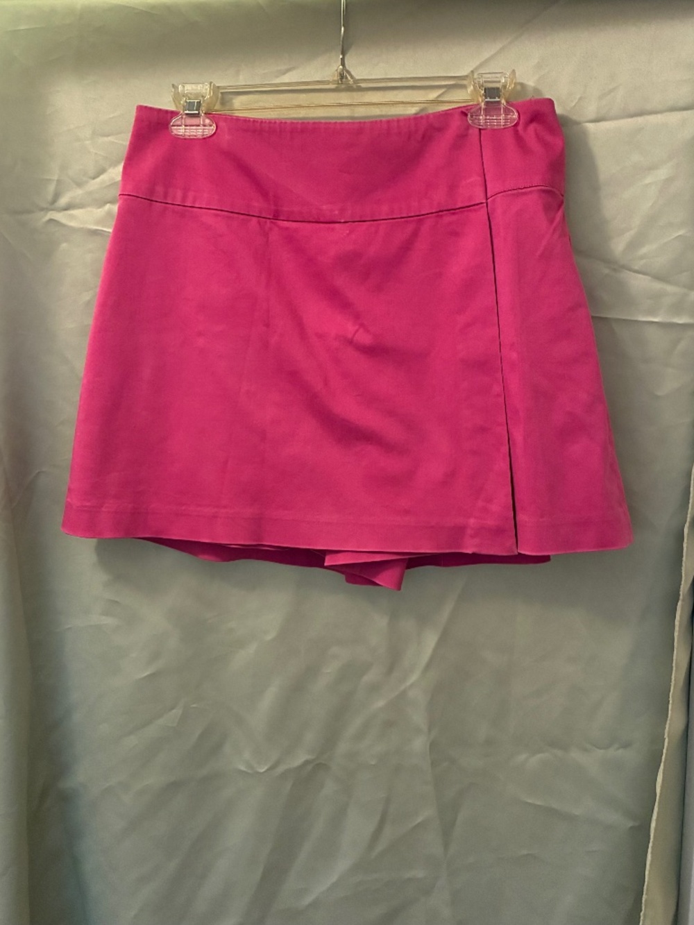 Caché Hot Pink Skort Size 8 Cotton/Nylon/Lycra Button Zip Hook Eye Close VGUC